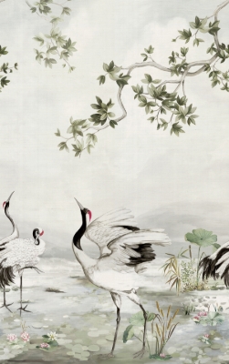 Picture of Crane Mural - Silver