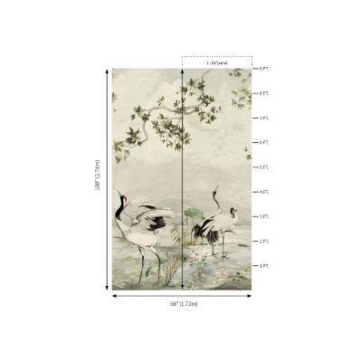 Picture of Crane Mural - Silver