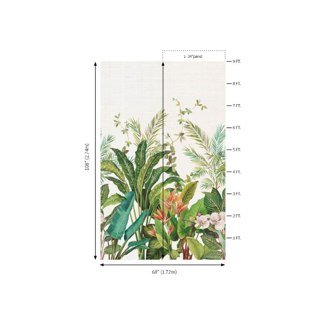 Picture of Bird of Paradise Mural  - Natural
