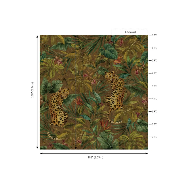 Picture of Exotica Mural - Bronze Gold