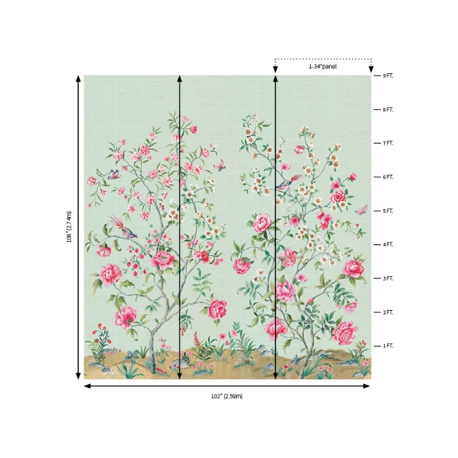 Picture of Swan Lane Mural - Mint Cream